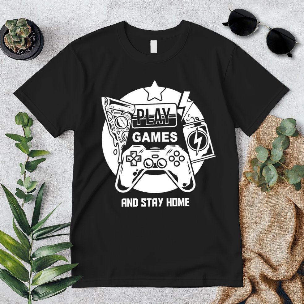 Play Games And Stay Home Premium T-Shirt