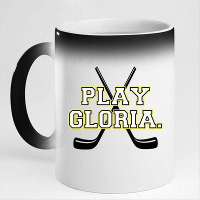 Play Gloria Hockey 11oz Black Color Changing Mug