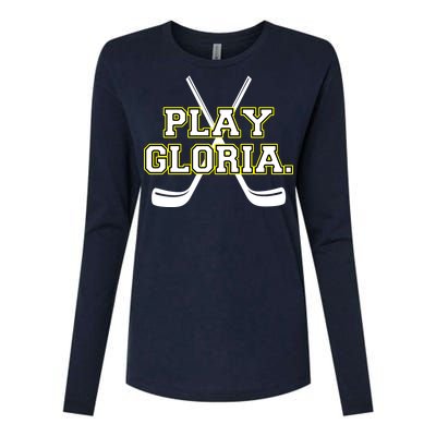 Play Gloria Hockey Womens Cotton Relaxed Long Sleeve T-Shirt