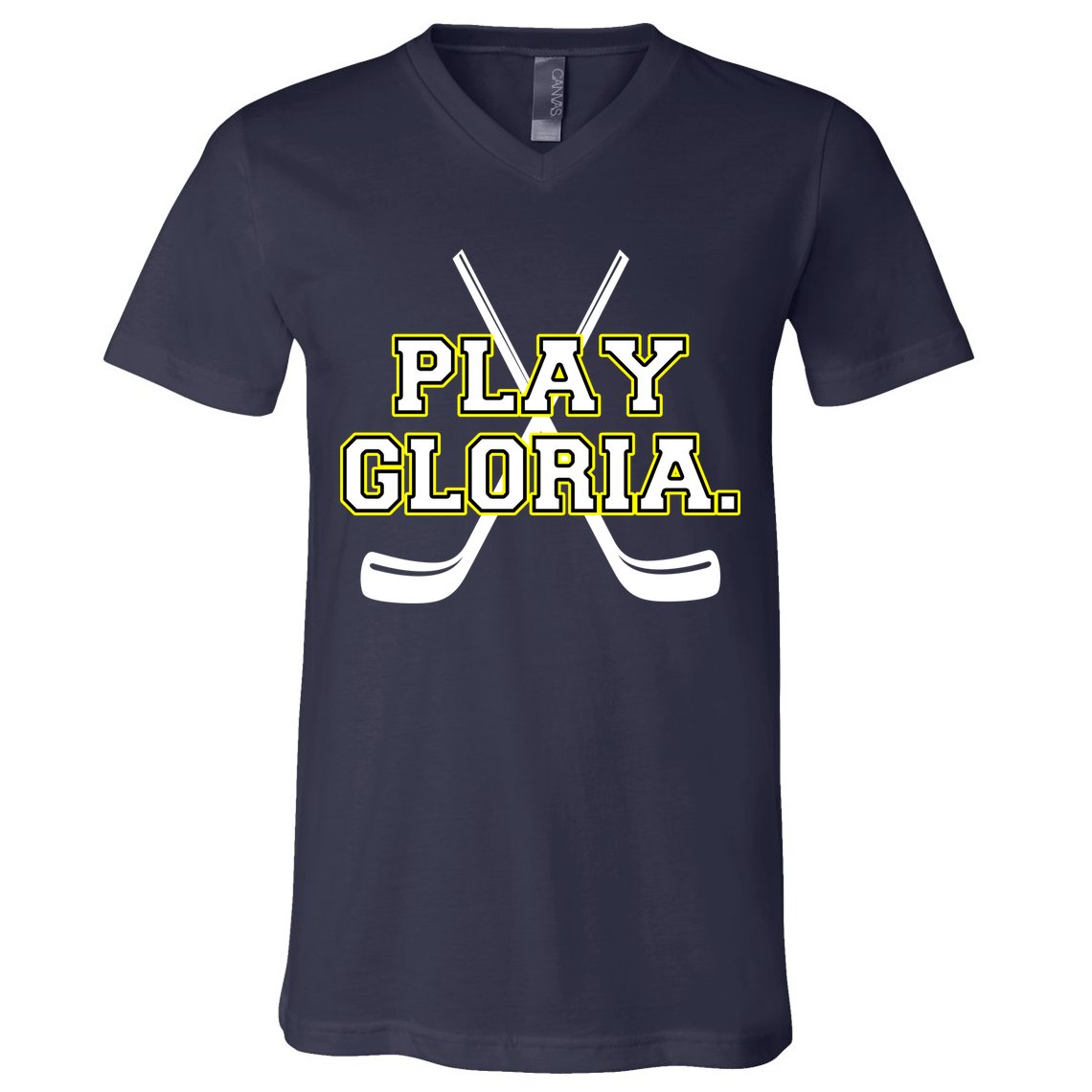 Play Gloria Hockey V-Neck T-Shirt