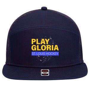 Play Gloria St. Louis Hockey 7 Panel Mesh Trucker Snapback Hat