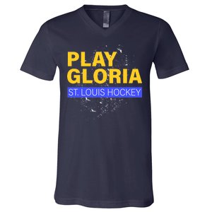 Play Gloria St. Louis Hockey V-Neck T-Shirt