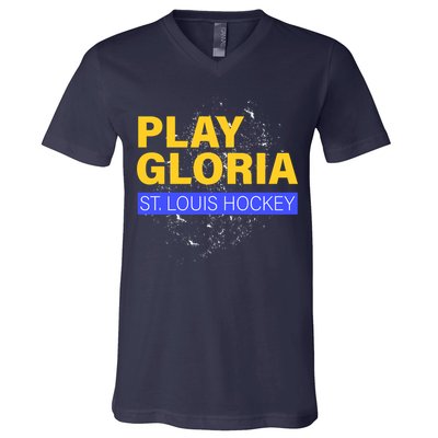 Play Gloria St. Louis Hockey V-Neck T-Shirt