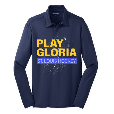 Play Gloria St. Louis Hockey Silk Touch Performance Long Sleeve Polo