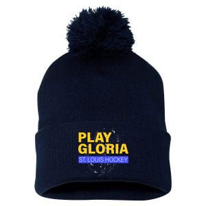 Play Gloria St. Louis Hockey Pom Pom 12in Knit Beanie