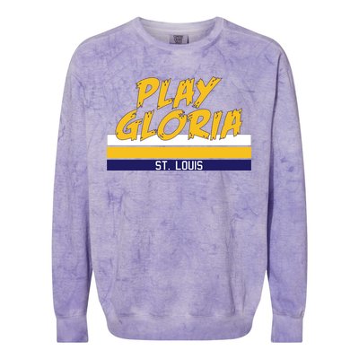 Play Gloria St. Louis Hockey Stripes Colorblast Crewneck Sweatshirt