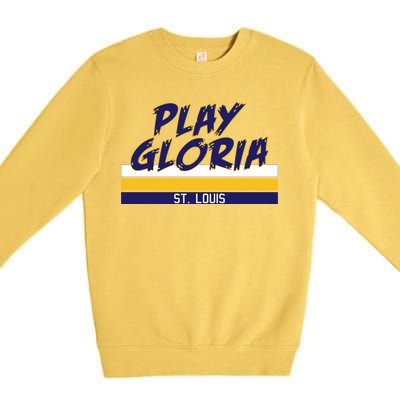 Play Gloria St. Louis Hockey Stripes Premium Crewneck Sweatshirt