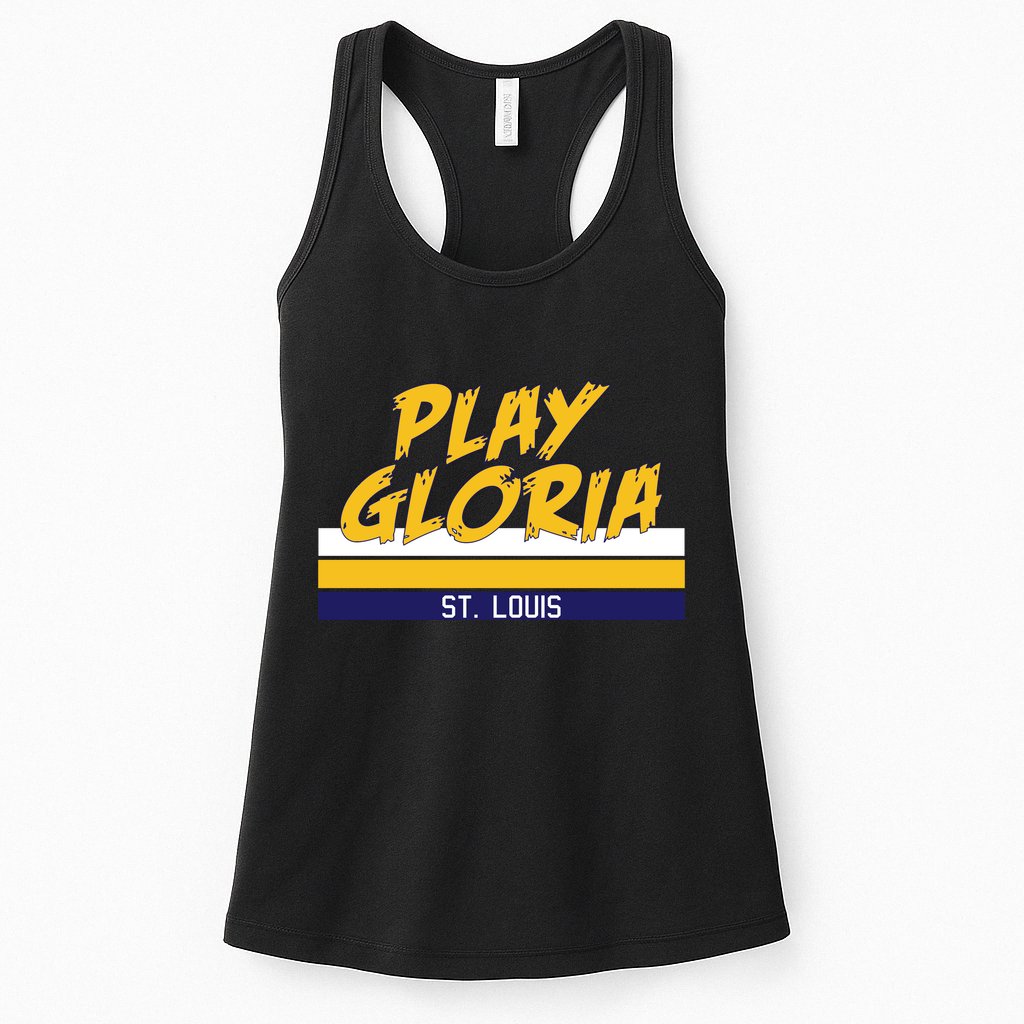 Play Gloria St. Louis Hockey Stripes Womens Tank Top