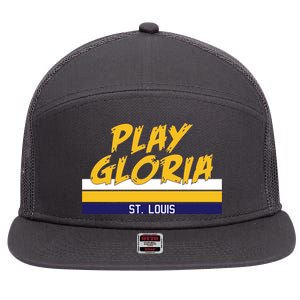 Play Gloria St. Louis Hockey Stripes 7 Panel Mesh Trucker Snapback Hat