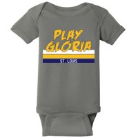 Play Gloria St. Louis Hockey Stripes Baby Bodysuit