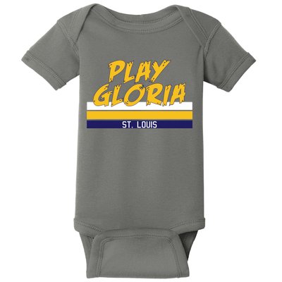 Play Gloria St. Louis Hockey Stripes Baby Bodysuit