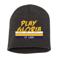 Play Gloria St. Louis Hockey Stripes Short Acrylic Beanie