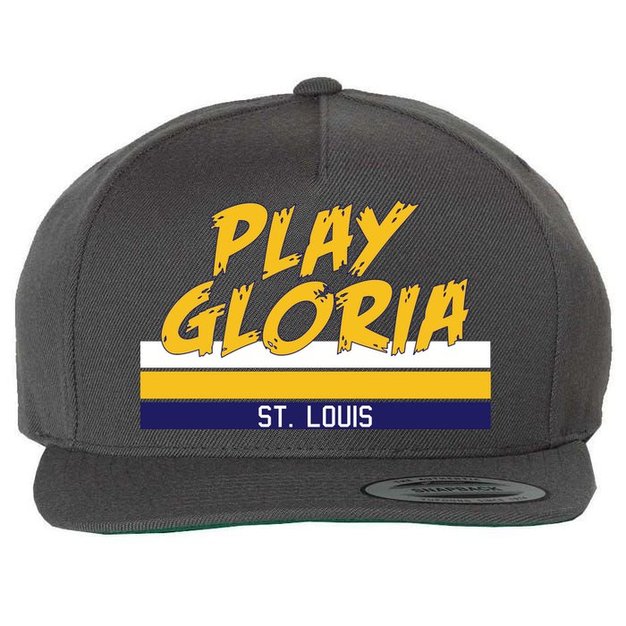 Play Gloria St. Louis Hockey Stripes Wool Snapback Cap