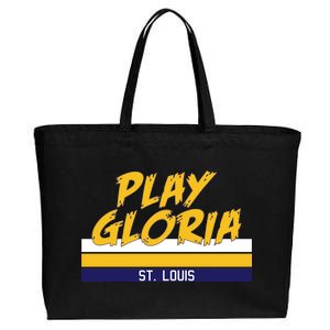 Play Gloria St. Louis Hockey Stripes Cotton Canvas Jumbo Tote