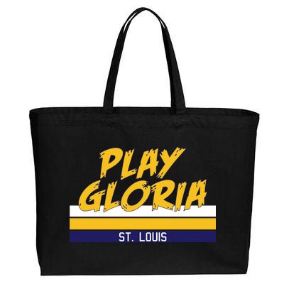 Play Gloria St. Louis Hockey Stripes Cotton Canvas Jumbo Tote