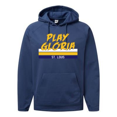 Play Gloria St. Louis Hockey Stripes Performance Fleece Hoodie