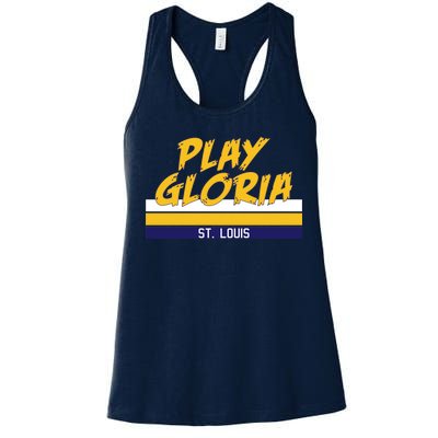 Play Gloria St. Louis Hockey Stripes Women's Racerback Tank