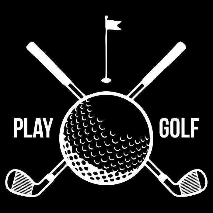 Play Golf Golfball Clubs Crossbones USA-Made Doggie Bandana