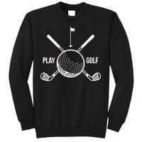 Play Golf Golfball Clubs Crossbones Sweatshirt