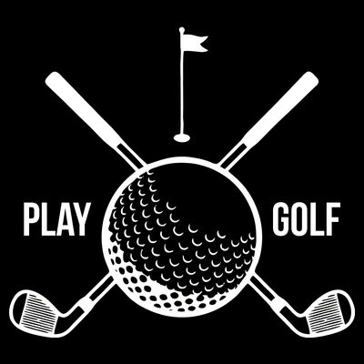 Play Golf Golfball Clubs Crossbones T-Shirt