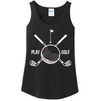 Play Golf Golfball Clubs Crossbones Ladies Essential Tank