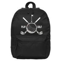 Play Golf Golfball Clubs Crossbones 16 in Basic Backpack