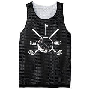 Play Golf Golfball Clubs Crossbones Mesh Reversible Basketball Jersey Tank