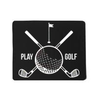 Play Golf Golfball Clubs Crossbones Mousepad