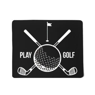 Play Golf Golfball Clubs Crossbones Mousepad