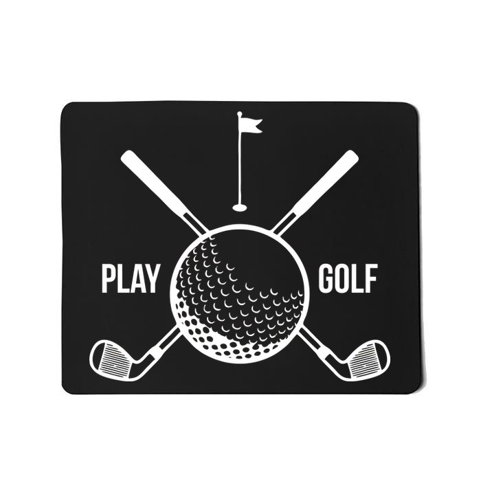 Play Golf Golfball Clubs Crossbones Mousepad