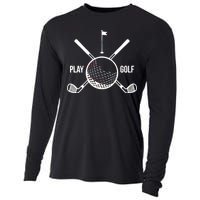 Play Golf Golfball Clubs Crossbones Cooling Performance Long Sleeve Crew