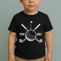 Play Golf Golfball Clubs Crossbones Toddler T-Shirt