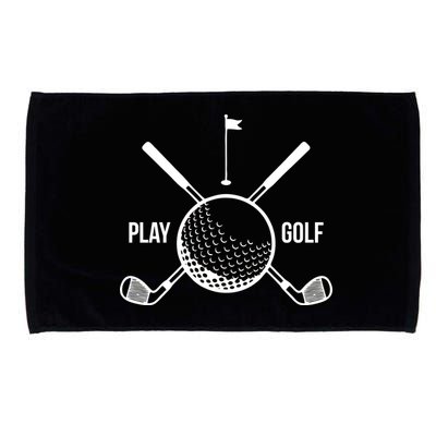 Play Golf Golfball Clubs Crossbones Microfiber Hand Towel