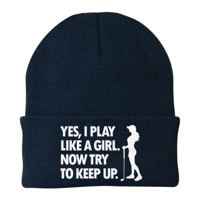 Play Golf Like A Girl Try To Keep Up Beanie