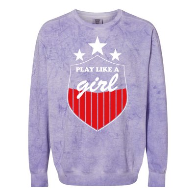 Play Like A Girl Colorblast Crewneck Sweatshirt