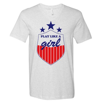 Play Like A Girl V-Neck T-Shirt