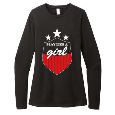 Play Like A Girl Womens CVC Long Sleeve Shirt