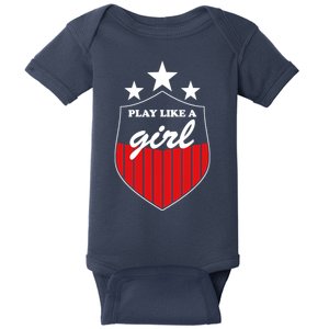 Play Like A Girl Baby Bodysuit