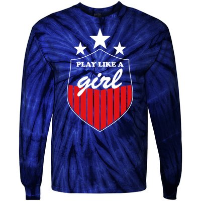 Play Like A Girl Tie-Dye Long Sleeve Shirt