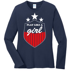 Play Like A Girl Ladies Long Sleeve Shirt