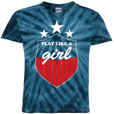 Play Like A Girl Kids Tie-Dye T-Shirt