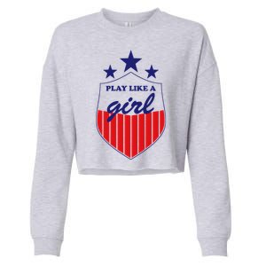 Play Like A Girl Cropped Pullover Crew