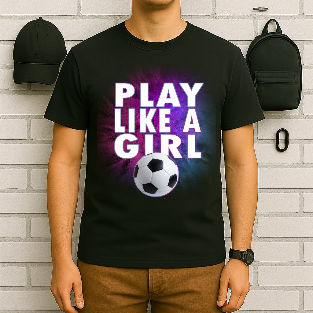 Play Like A Girl Womens Soccer T-Shirt
