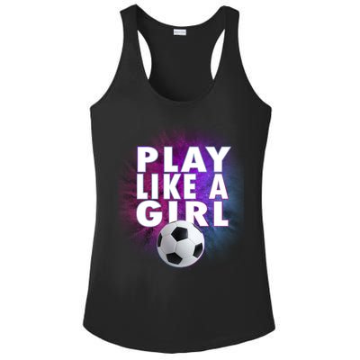 Play Like A Girl Womens Soccer Ladies PosiCharge Competitor Racerback Tank