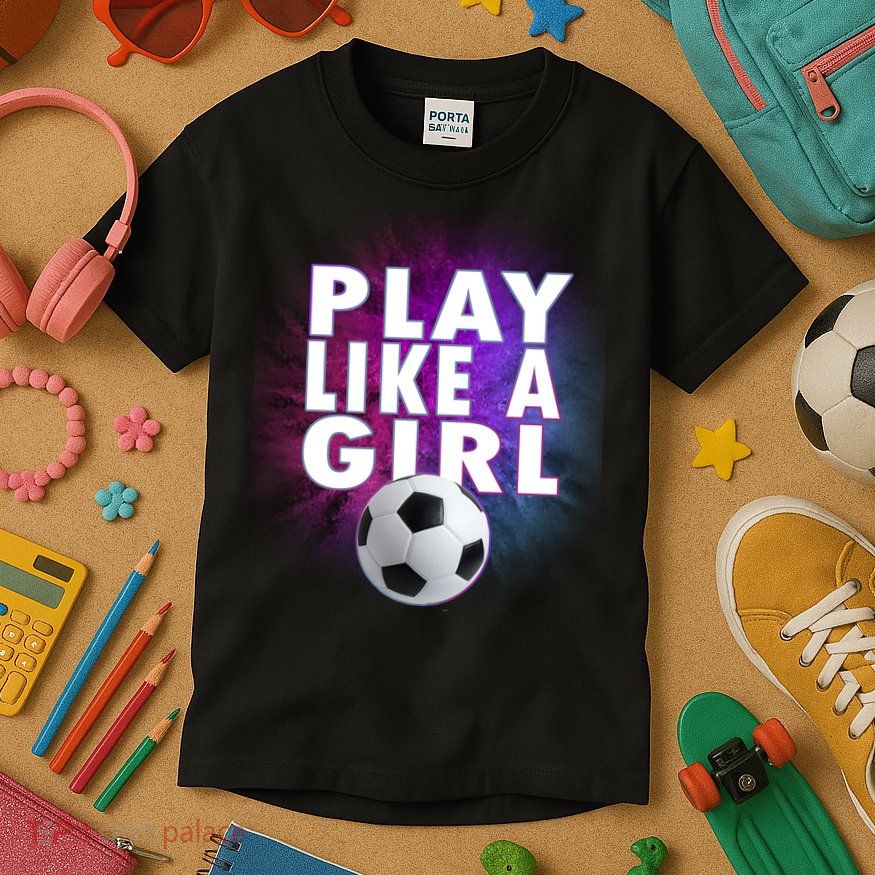 Play Like A Girl Womens Soccer Kids T-Shirt