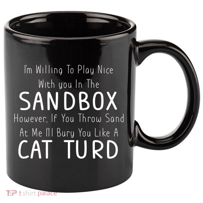 Play Nice Sandbox Cat Turd 11oz C Handle Ceramic Mug