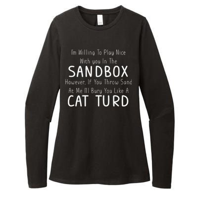 Play Nice Sandbox Cat Turd Womens CVC Long Sleeve Shirt