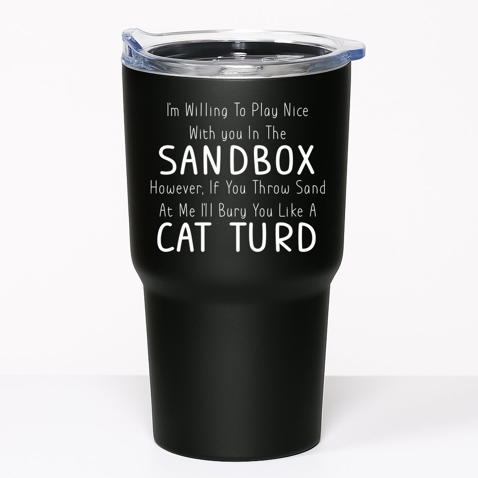 Play Nice Sandbox Cat Turd Tumbler