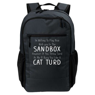 Play Nice Sandbox Cat Turd Daily Commute Backpack