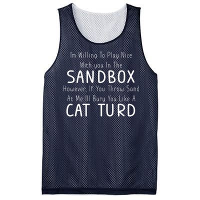 Play Nice Sandbox Cat Turd Mesh Reversible Basketball Jersey Tank